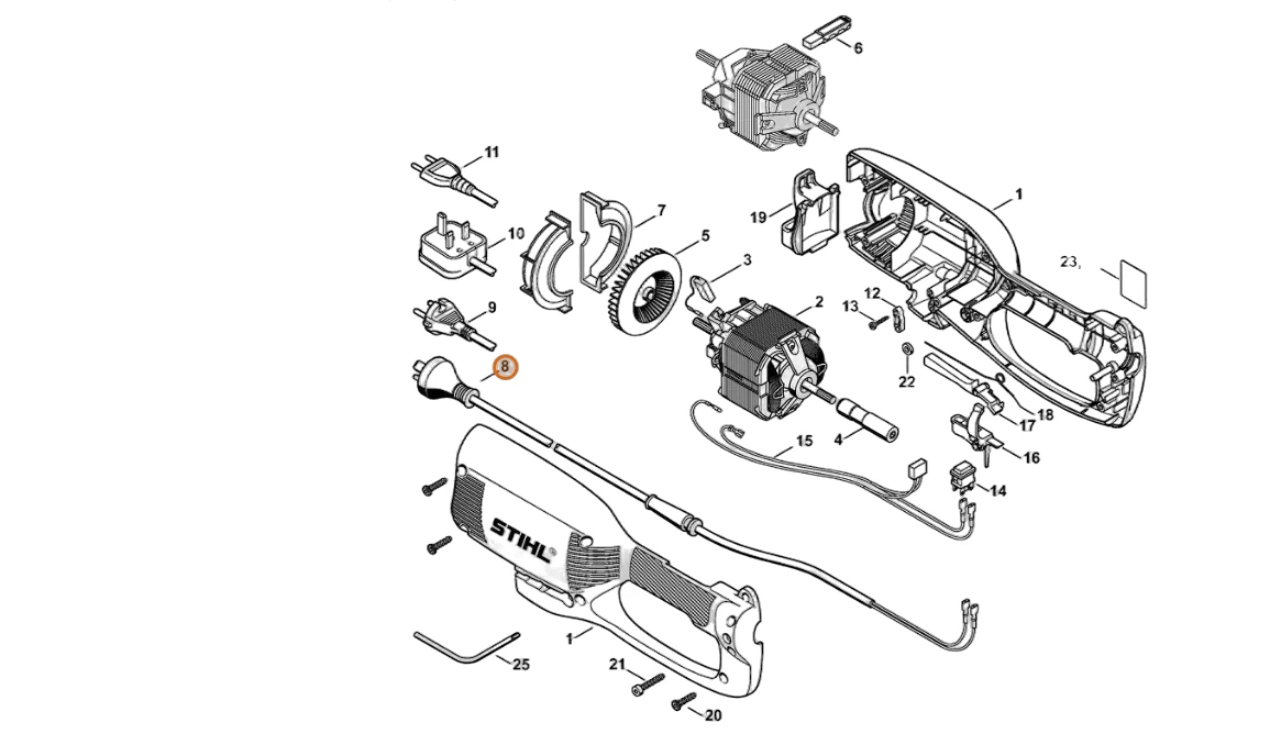 Stihl - 6440-440-2005 - Netzkabel AUS, NZ