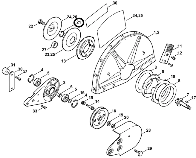 Stihl - 9450-721-2442 - Sicherungsring 22x1,2
