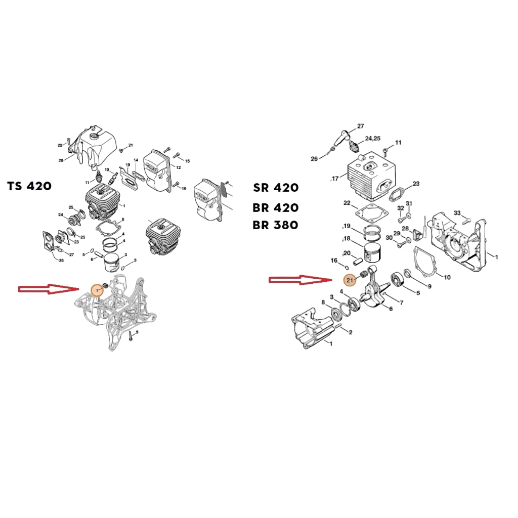 Stihl - 9512-003-2344 - Nadellager 10x14x13