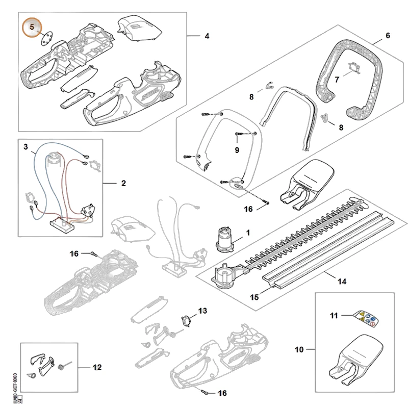 Stihl - HA08-967-1511 - Typenschild für Gerät HSA 40