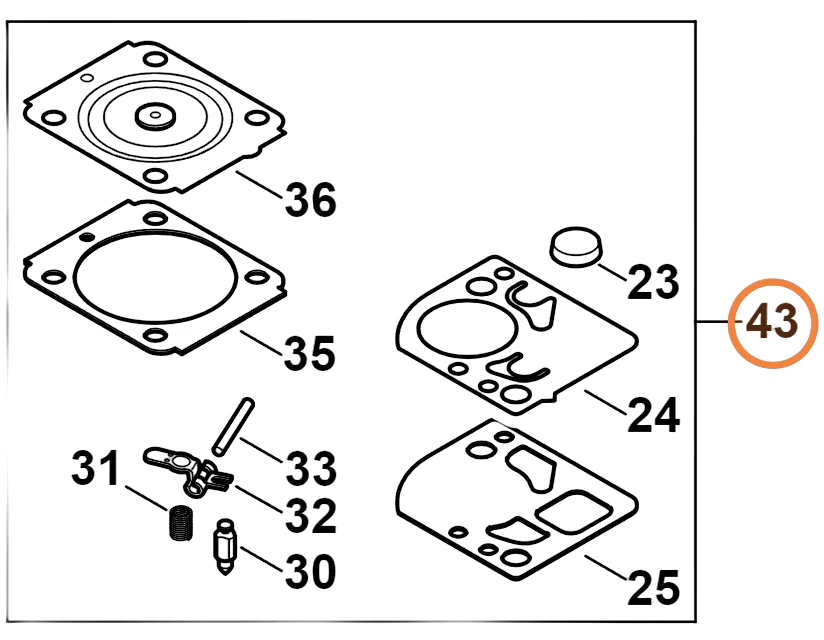 Stihl - Z010-001-K018 - Vergaser-Bauteilesatz RB-288
