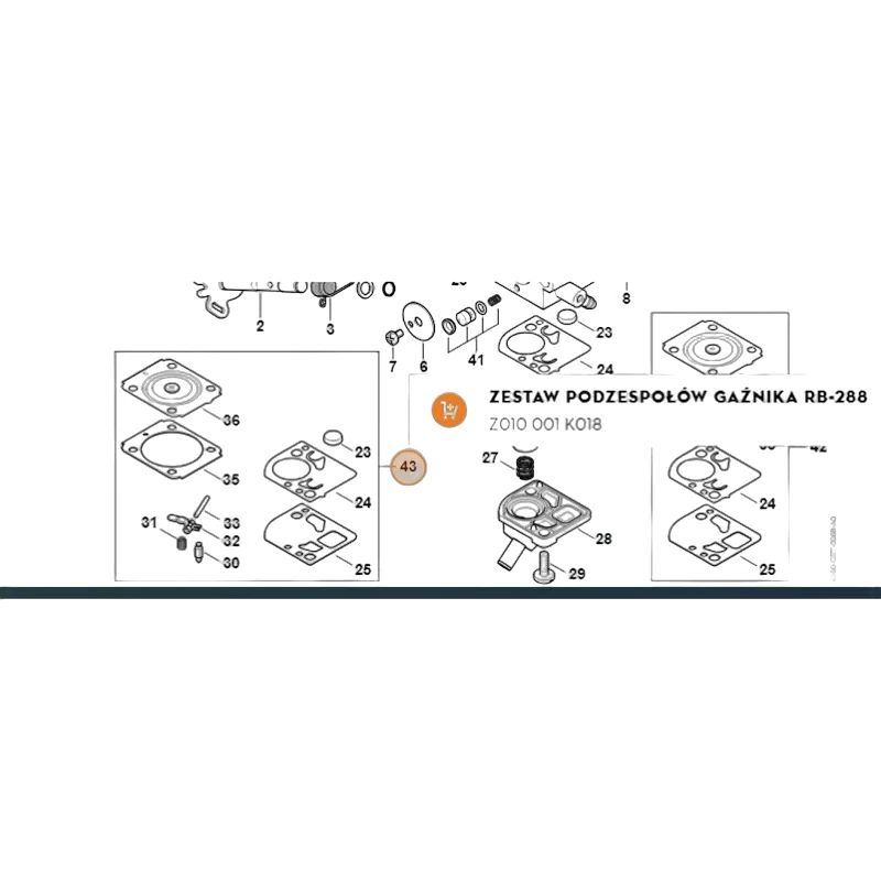 Stihl - Z010-001-K018 - Vergaser-Bauteilesatz RB-288