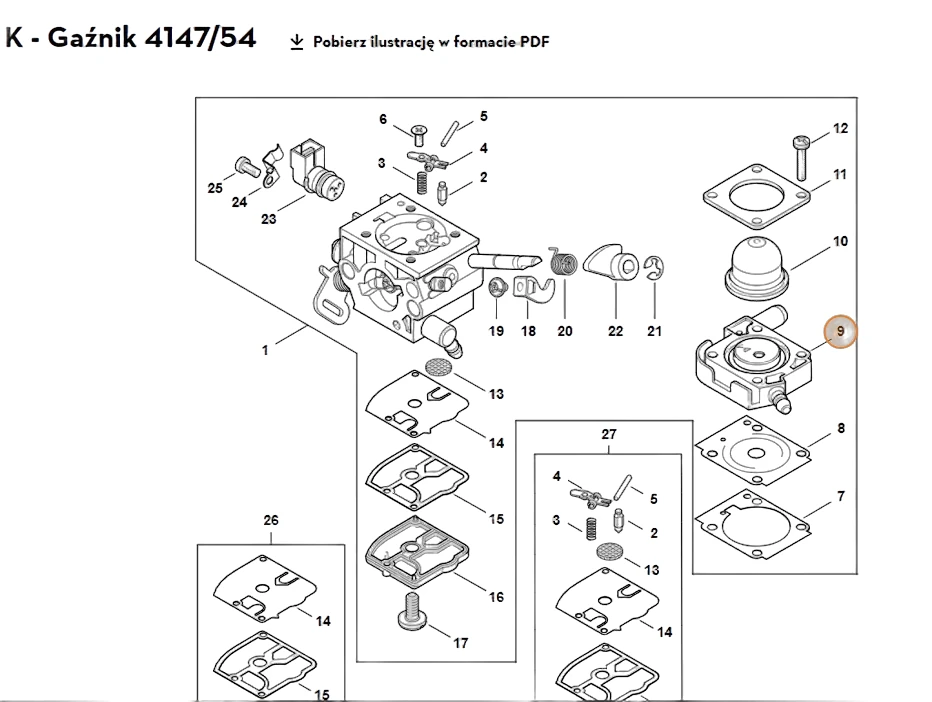 Stihl - Z010-056-A036 - Grundplatte der Kraftstoffpumpe
