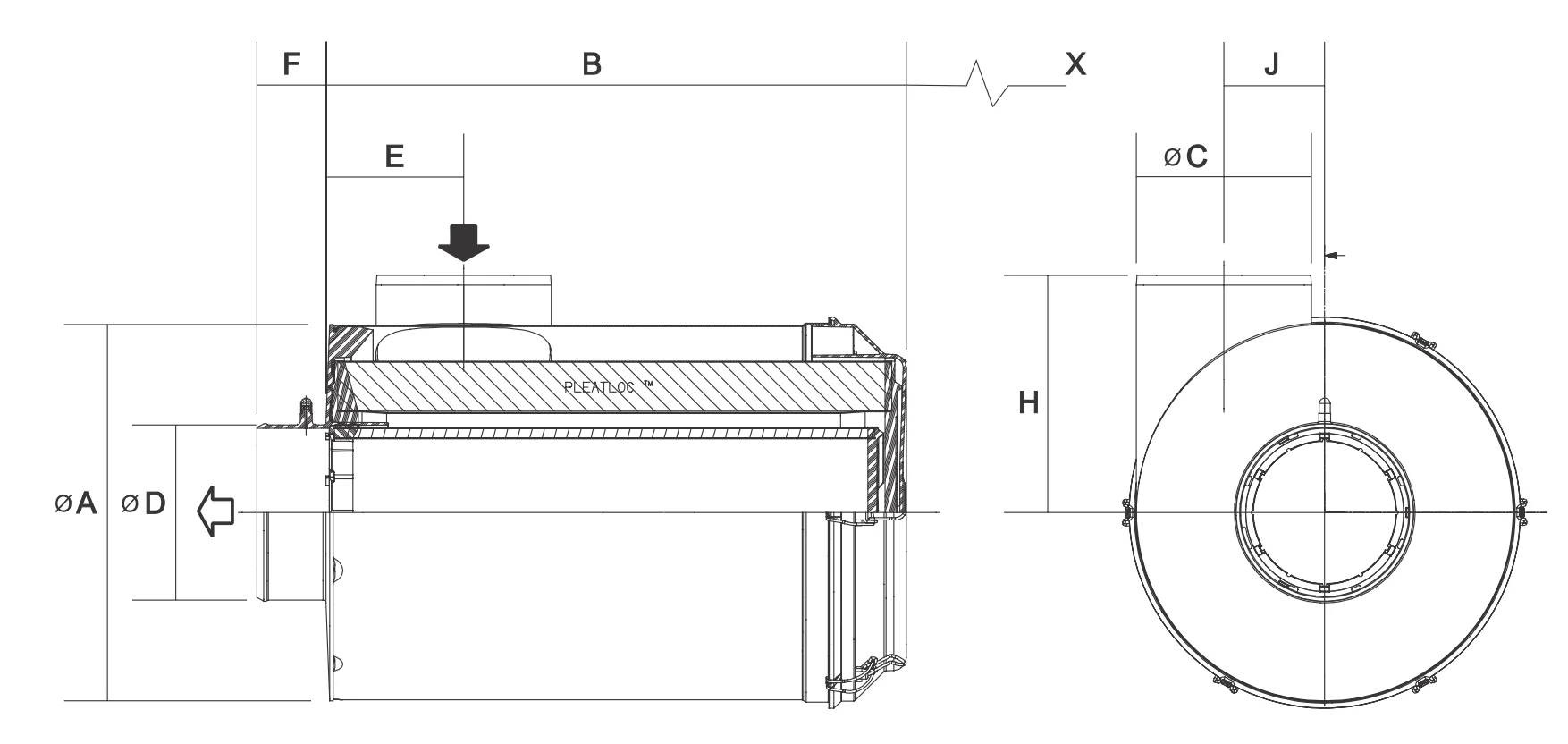 Donaldson - B070005 - Luftfilter (RadialSeal)