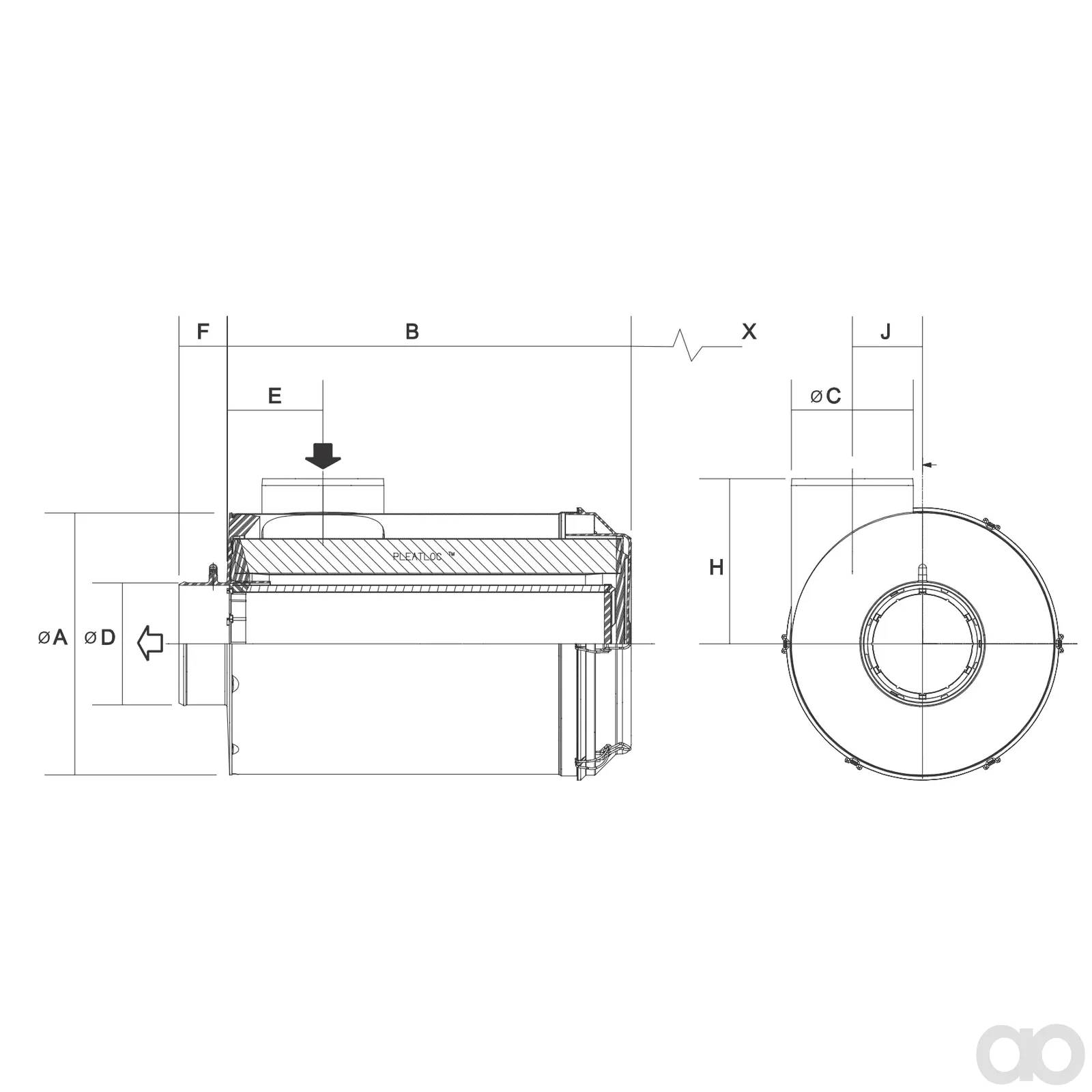 Donaldson - B080067 - Luftfilter (RadialSeal)