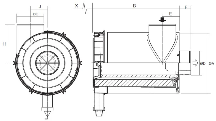 Donaldson - G100428 - Luftfilter (RadialSeal FRG2)
