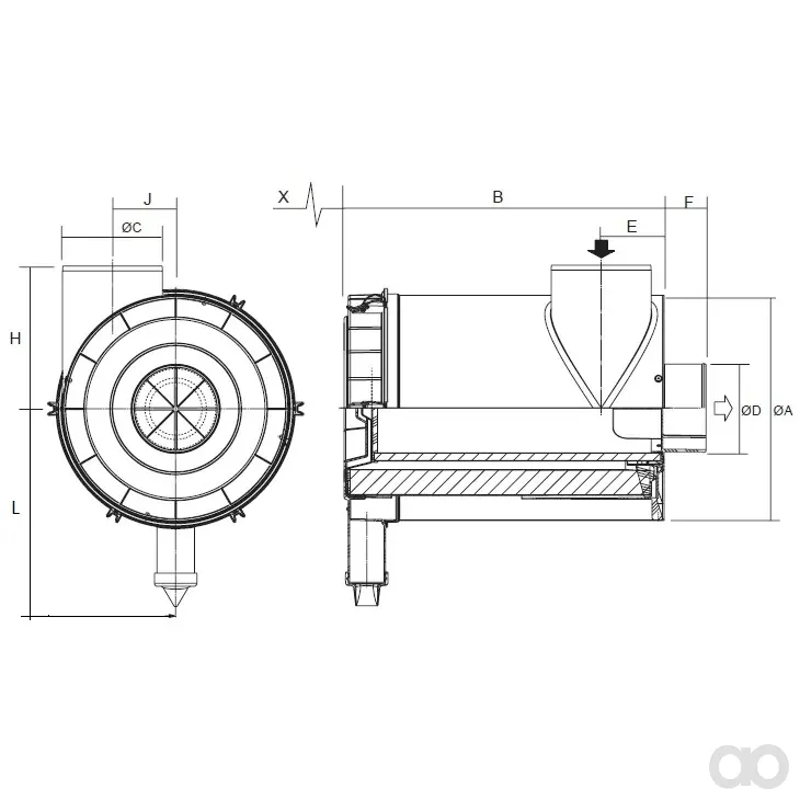 Donaldson - G180073 - Luftfilter (RadialSeal FRG2)