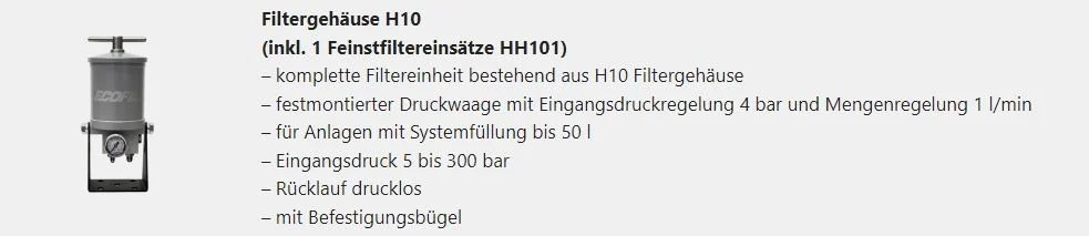 Ecofil - H10 - Filtergehäuse