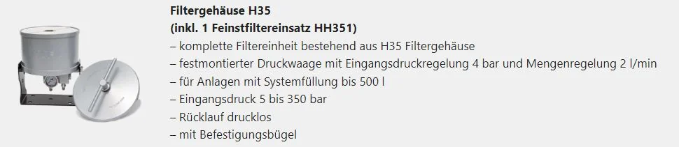 Ecofil - H35 - Filtergehäuse
