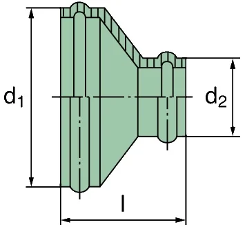 Elsaesser - 39 000 25 325 - Reduzierstutzen St gerade 150/130mm