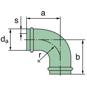 Elsaesser - 39 000 25 956 - Krümmer 90°, AD=80mm x 110mm (St)