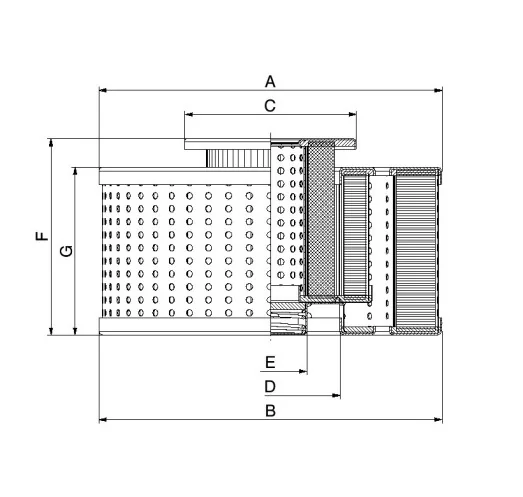 Fil Filter - FO-0393 - Hydraulikfilterelement