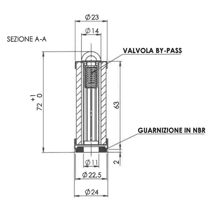 Fil Filter - FO-0524 - Hydraulikfilterelement