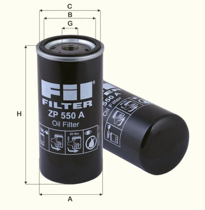 Fil Filter - ZP550A - Ölfilter SpinOn