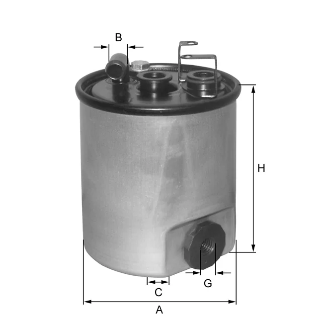 Fil Filter - ZP8081FMBM - Kraftstoff-Leitungsfilter (Inline)