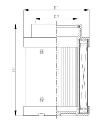 Filtrec - C342G03V - Hydraulikfilterelement (coreless)