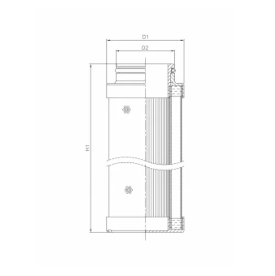 Filtrec - C611G06V - Hydraulikfilterelement (coreless)