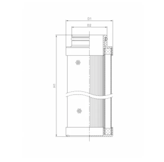 Filtrec - C612G25 - Hydraulikfilterelement (coreless)
