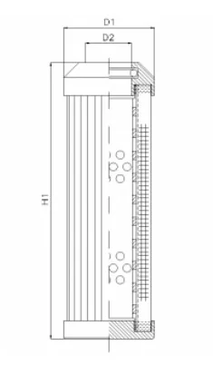 Filtrec - D136G10B - Hydraulikfilterelement (Druckfilter)