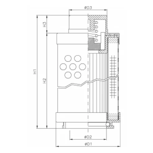 Filtrec - D155G10A - Hydraulikfilterelement (Druckfilter)