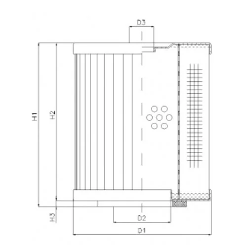 Filtrec - D221C10 - Hydraulikfilterelement (Druckfilter)