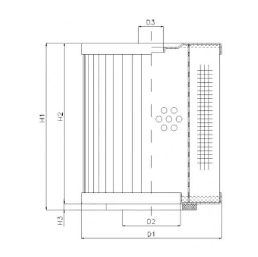 Filtrec - D221C25 - Hydraulikfilterelement (Druckfilter)