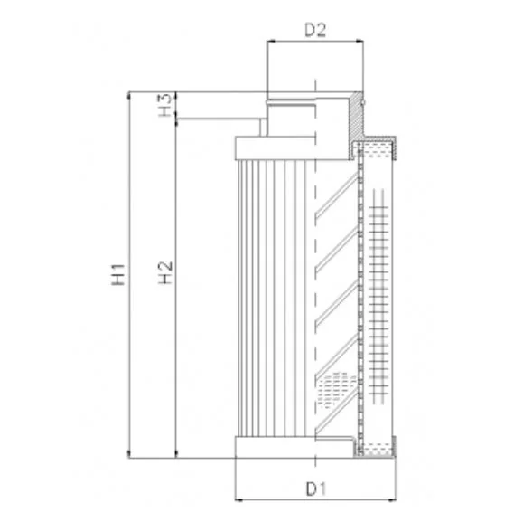 Filtrec - D721C03A - Hydraulikfilterelement (Druckfilter)