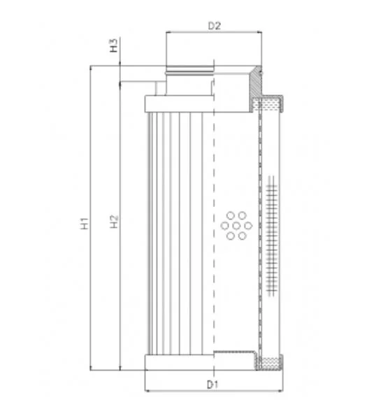 Filtrec - D730T25AV - Hydraulikfilterelement (Druckfilter)