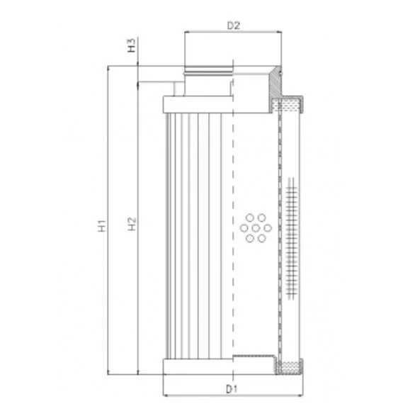 Filtrec - D732T25A - Hydraulikfilterelement (Druckfilter)