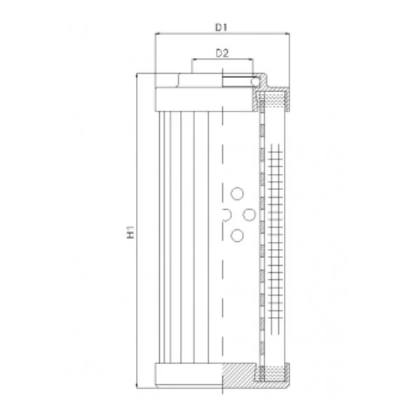 Filtrec - DHD60A05V - Hydraulikfilterelement (Druckfilter)