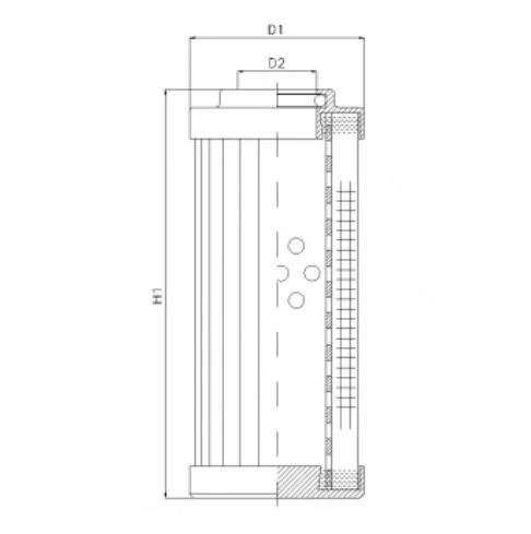 Filtrec - DHD660H05B/ESD - Hydraulikfilterelement (Druckfilter)
