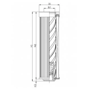 Filtrec - DLD100B25B2 - Hydraulikfilterelement (Druckfilter)