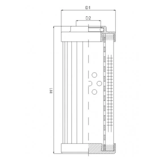 Filtrec - DLD170T40B - Hydraulikfilterelement (Druckfilter)