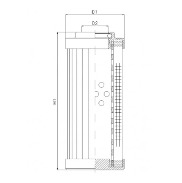 Filtrec - DLD360T40B - Hydraulikfilterelement (Druckfilter)