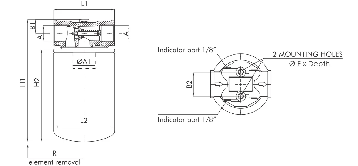 Filtrec - FA111G10BB4RMPB - Leitungsfilter (Rücklauffilter)