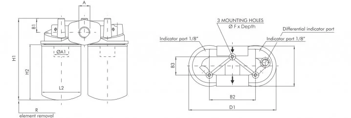 Filtrec - FA140000BB7S00 - Filterkopf FA141 ohne Element