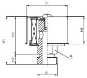 Filtrec - FB120C40B4 - Luftfilter (Be- und Entlüftung 3/4inches -BSP)