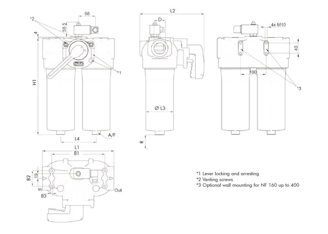 Filtrec - FDD040XD063000BB7DS000S0 - Leitungsfiltergehäuse (Druckfilter)