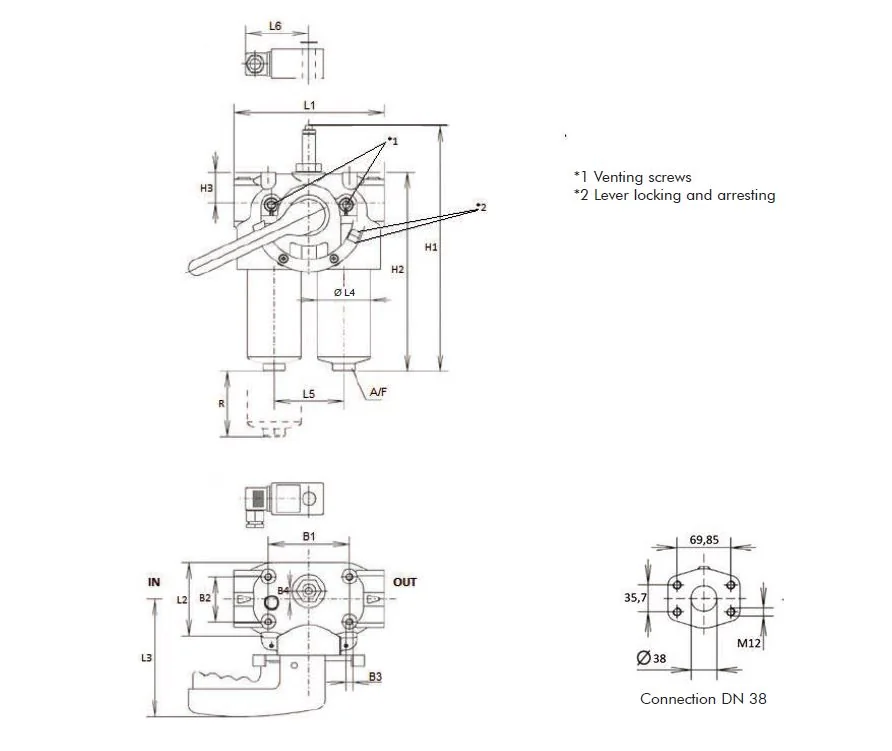 Filtrec - FDD315XD063000BB50S000S0 - Leitungsfiltergehäuse (Druckfilter)