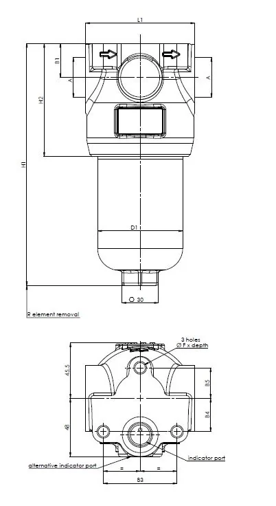 Filtrec - FH420D120000BB4D0S000S00 - Leitungsfiltergehäuse (Druckfilter)