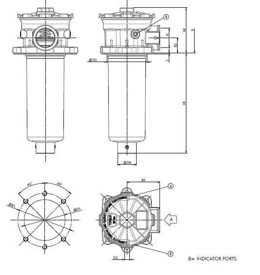 Filtrec - FR66R122C25BBB5000B000 - Rücklauffilter