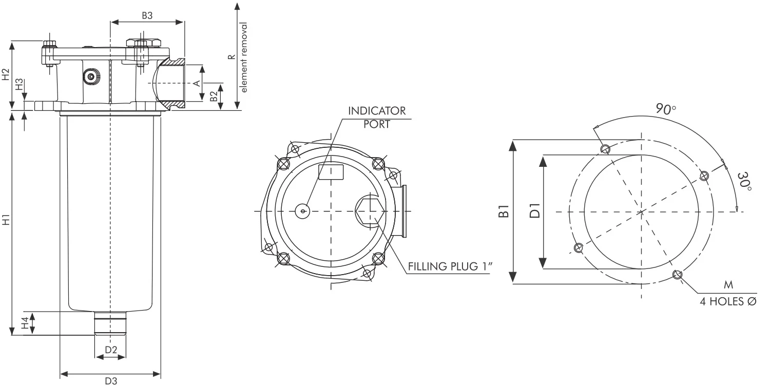 Filtrec - FRTR160C25BBB70C000S0 - Leitungsfilter (Rücklauffilter)