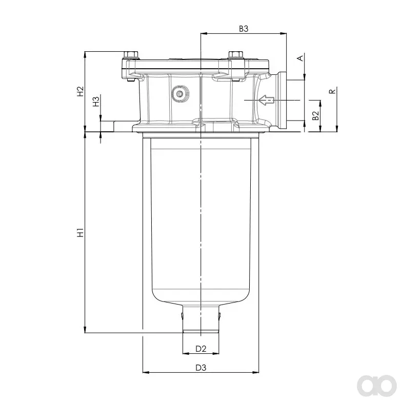 Filtrec - FRTR164000BB80C000 - Leitungsfiltergehäuse (Rücklauffilter)