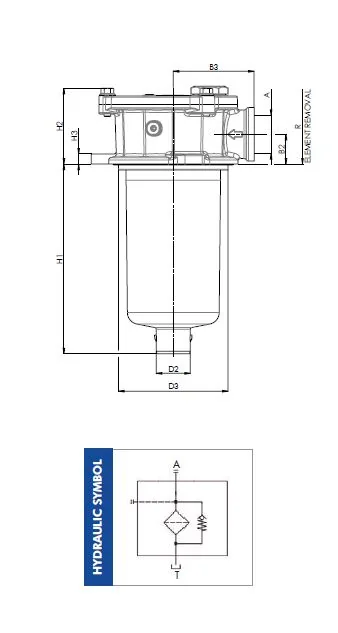 Filtrec - FRTR164C25BBB70C000S0 - Leitungsfilter (Rücklauffilter)