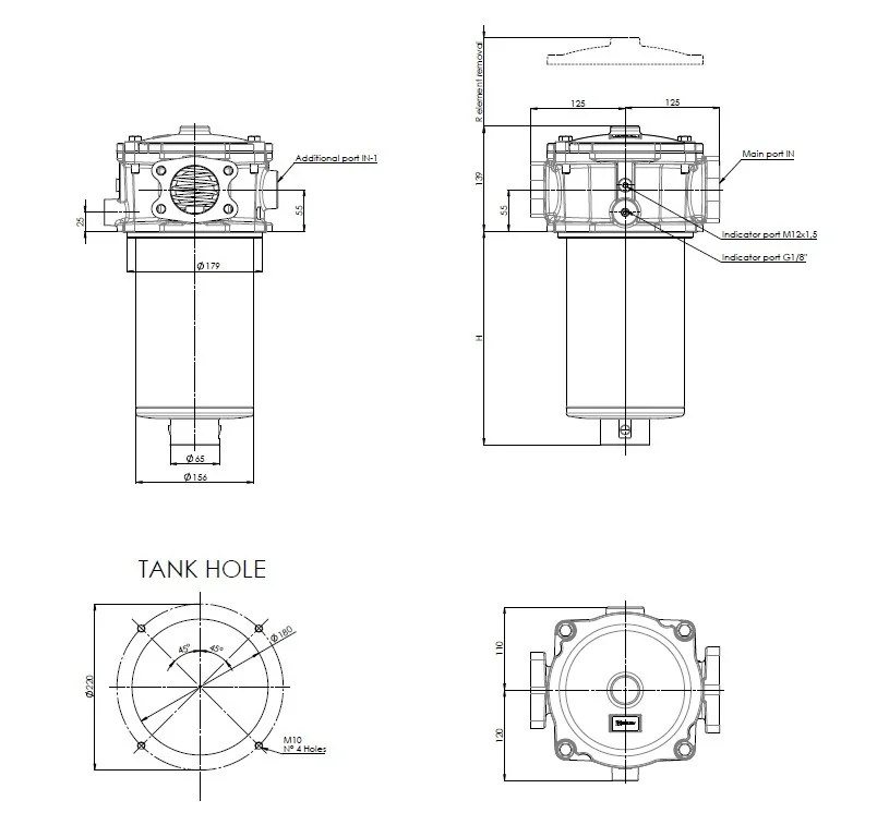 Filtrec - FRTR671000BF9MB5C000S0 - Leitungsfiltergehäuse (Rücklauffilter)