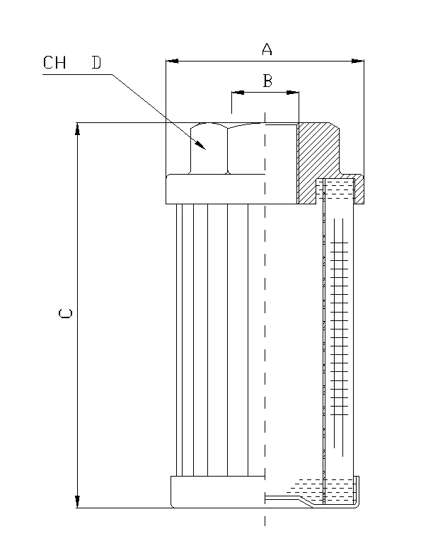 Filtrec - FS134B8T250 - Saugfilter (Anschraubelement)