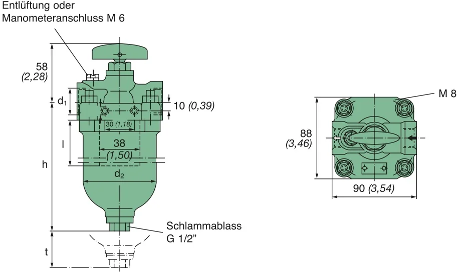 Filtrec - KMGP00002 - Plattenspaltfilter, 0,1 mm Spaltweite