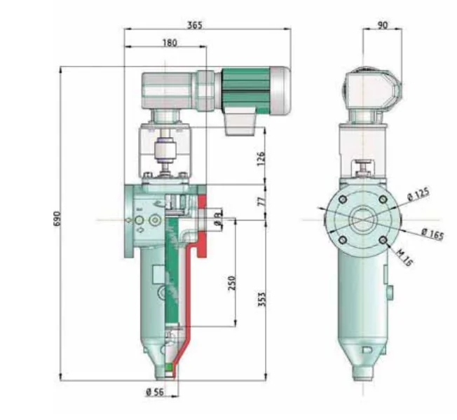Filtrec - KMGT00022 - Spaltrohrfilter, 0,5 mm mit Antrieb