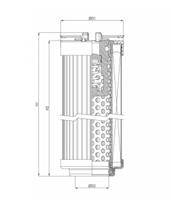 Filtrec - R101C25B - Hydraulikfilterelement (Rücklauffilter)