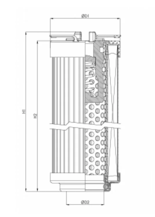 Filtrec - R101T60B - Hydraulikfilterelement (Rücklauffilter)